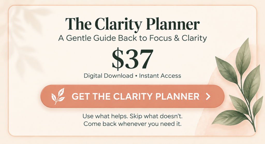 The Clarity Planner – digital planner for focus and clarity